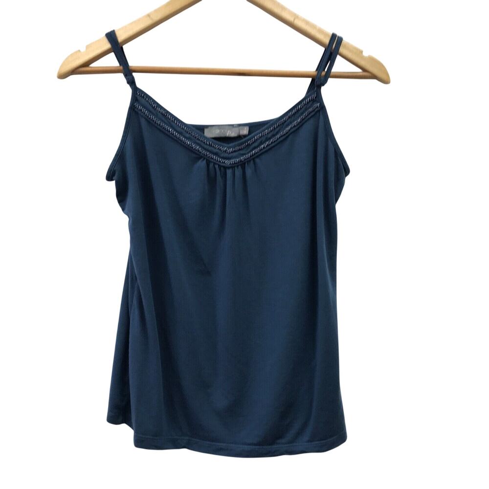 G2000 Pink Top Womens 4 Tank Blue Beads Adjustable Straps